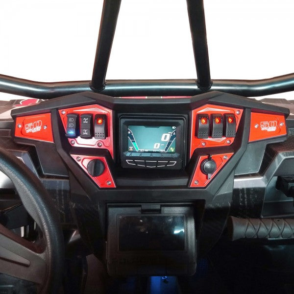 Photo of RZR Dash Panel Digital GPS 6 piece with switches by 50 Caliber Racing - Premium Dash Accessories for UTVs / Side by Sides