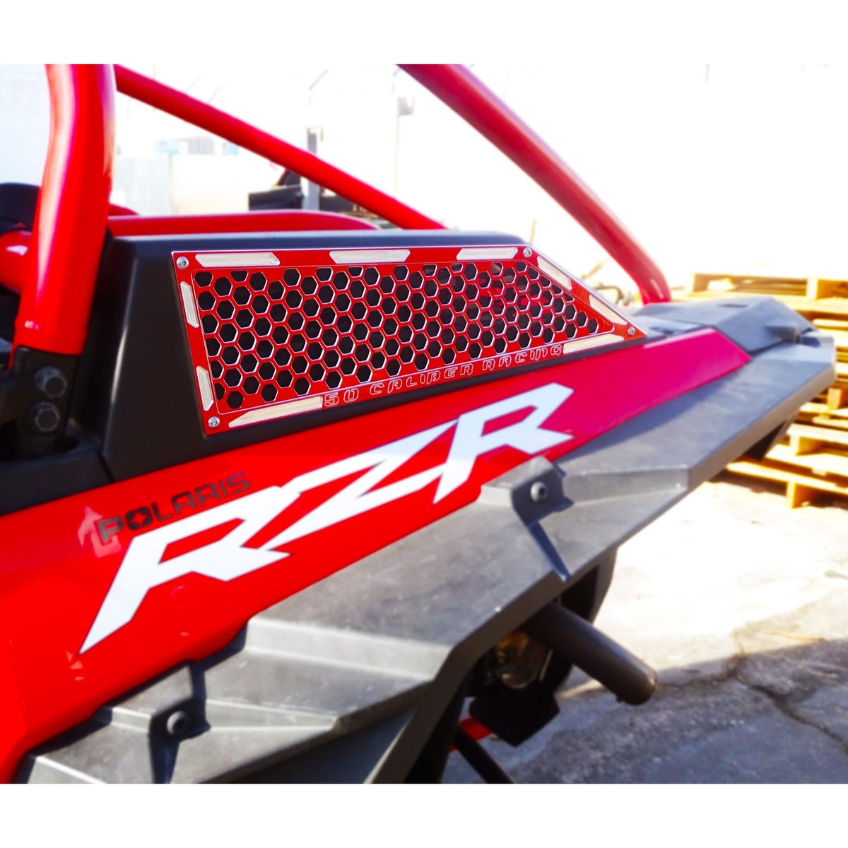 Photo of Polaris RZR XP Turbo Billet Air Intake Grille Bezel Kit (Outside Only) (2017+) by 50 Caliber Racing - Premium Grilles for UTVs / Side by Sides