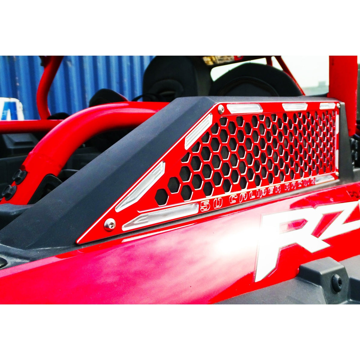 Photo of Polaris RZR XP Turbo Billet Air Intake Grille Bezel Kit (Outside Only) (2017+) by 50 Caliber Racing - Premium Grilles for UTVs / Side by Sides