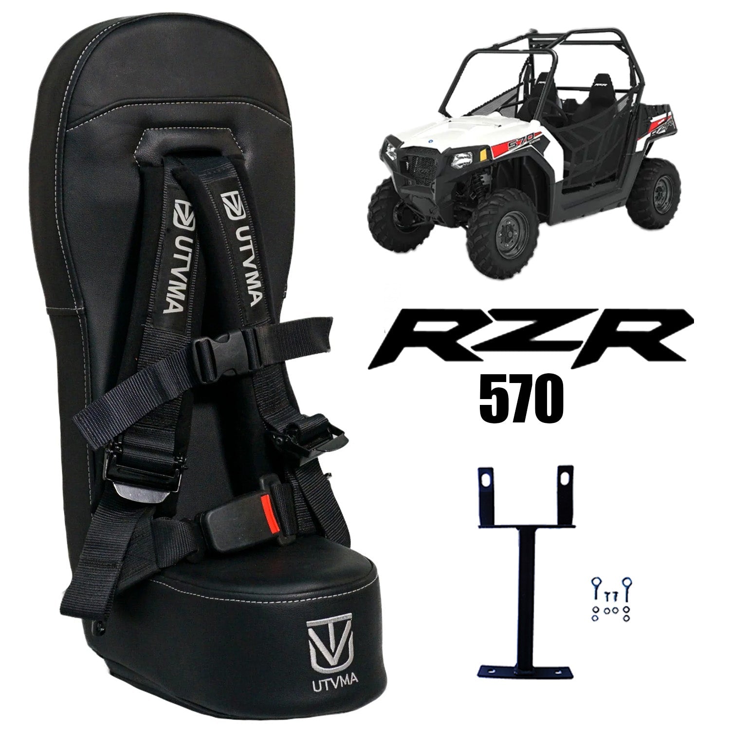 Photo of RZR 570 Bump Seat (2017-2022) by UTV Mountain Accessories - Premium Bump Seats for UTVs / Side by Sides