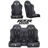RZR 1000 Front Bucket & Rear Bench Seat Set with 4-Point Harnesses