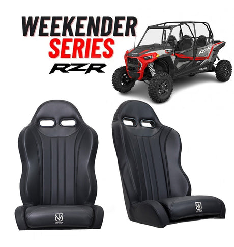 Photo of "Weekender" Series Pair of Front or Rear Suspension Bucket Seats RZR 1000 (XP, Turbo, Turbo S, Dynamix, Trail, High Lifter) 2014-2023 by UTVMA - Premium for UTVs / Side by Sides