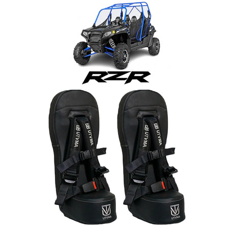 Photo of RZR 4 800 Bump Seats Set (Front and Rear) by UTVMA - Premium Bump Seat for UTVs / Side by Sides