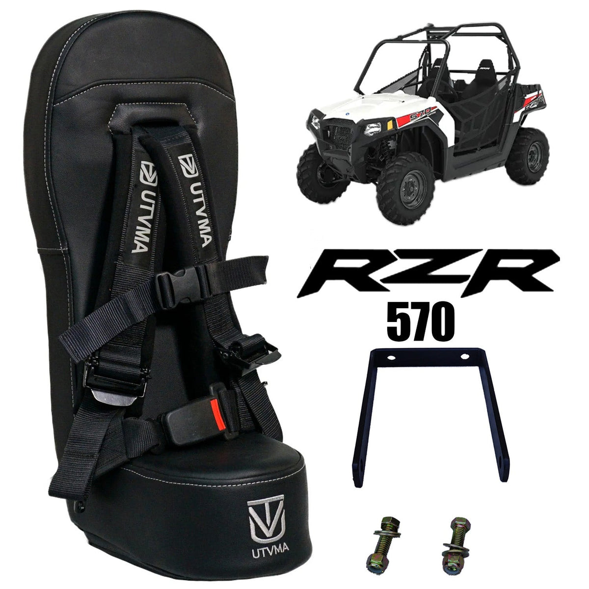 Photo of RZR 570 Bump Seat (2012-2016) by UTV Mountain Accessories - Premium Bump Seats for UTVs / Side by Sides