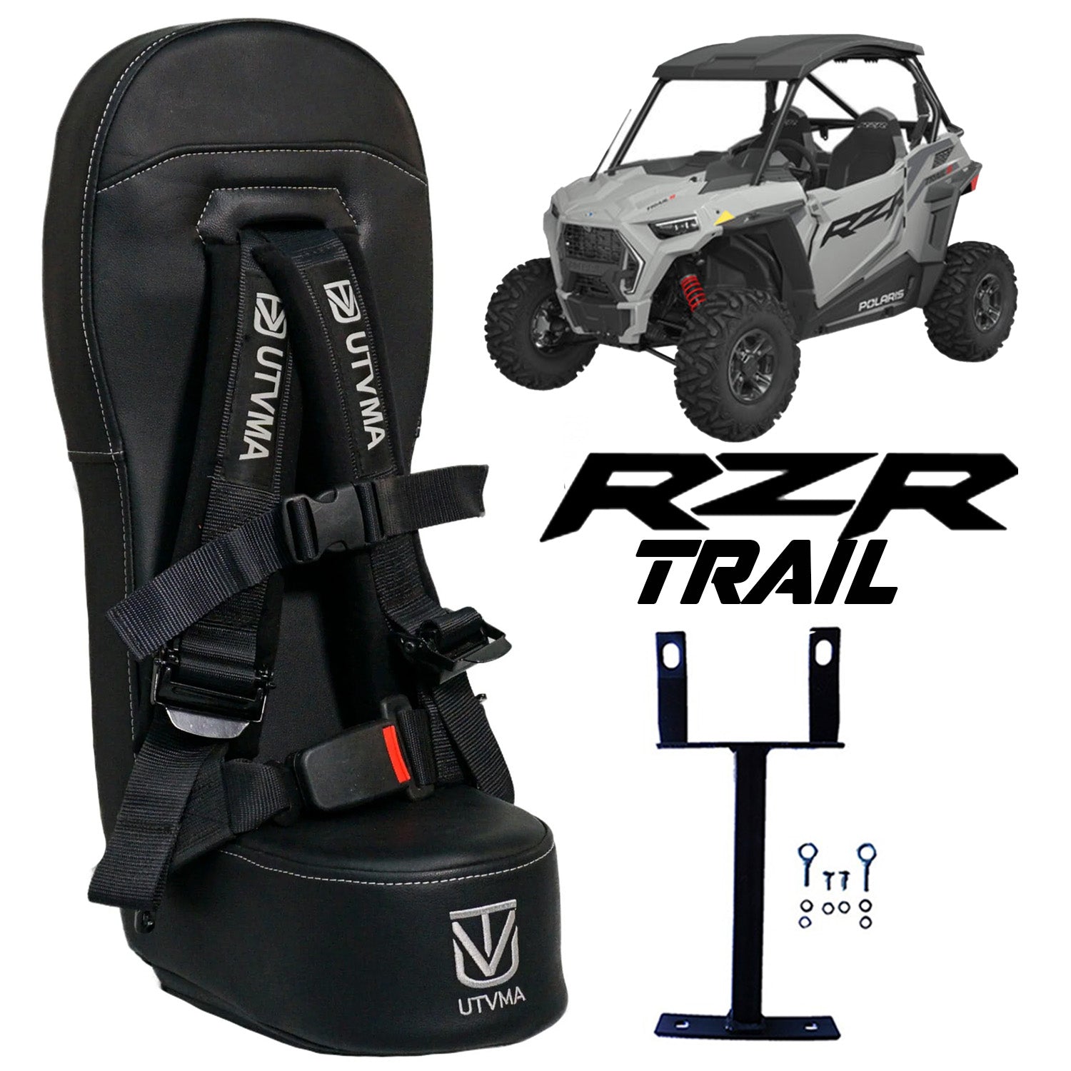 Photo of RZR Trail Bump Seat (2015-2025) by UTV Mountain Accessories - Premium Bump Seats for UTVs / Side by Sides