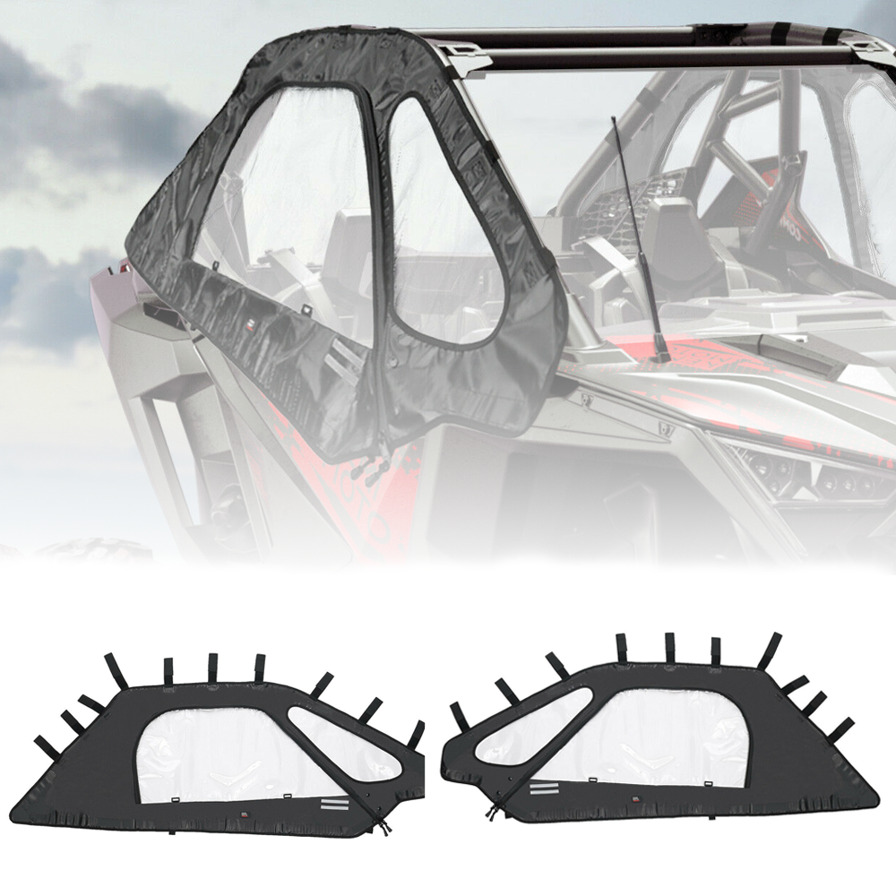 Photo of Upgraded Soft Upper Door Cab Enclosure for Polaris RZR PRO XP 2020-2024 by Kemimoto - Premium for UTVs / Side by Sides
