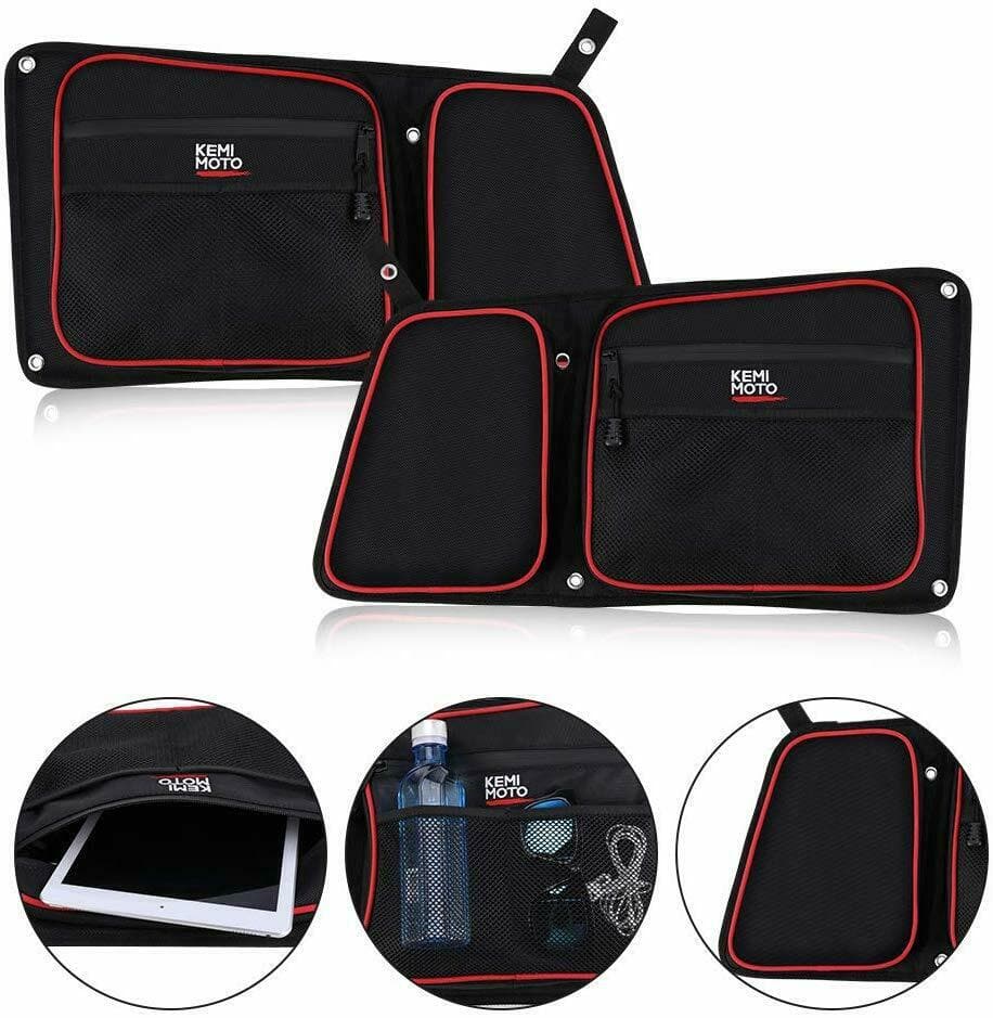 Photo of Rear Side Door Bags Knee Pad for Polaris RZR XP 4 1000/4 900/4 Door Turbo by Kemimoto - Premium for UTVs / Side by Sides