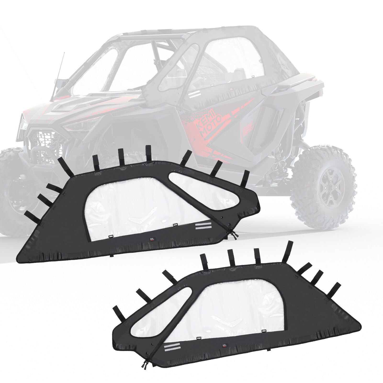 Photo of Upgraded Soft Upper Door Cab Enclosure for Polaris RZR PRO XP 2020-2024 by Kemimoto - Premium for UTVs / Side by Sides