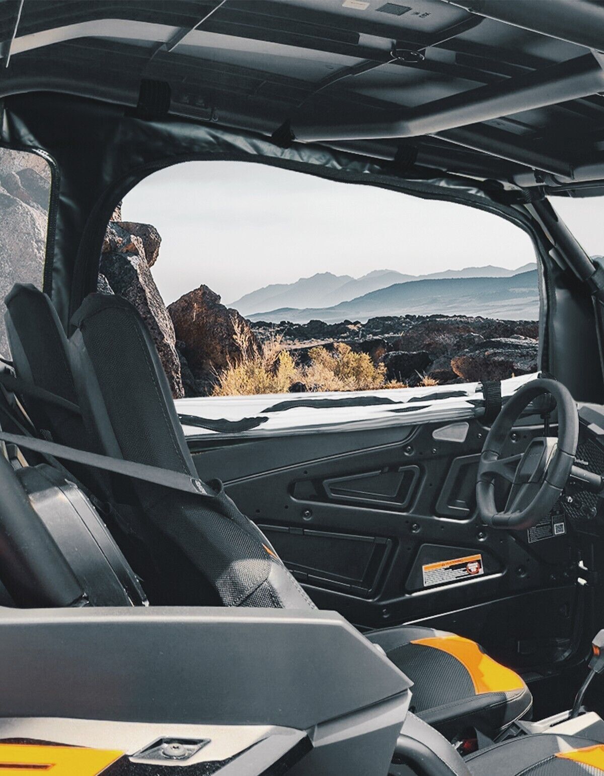 Photo of Soft Upper Door Cab Enclosure Set for Polaris RZR XP 1000 2014-2023 by Kemimoto - Premium for UTVs / Side by Sides