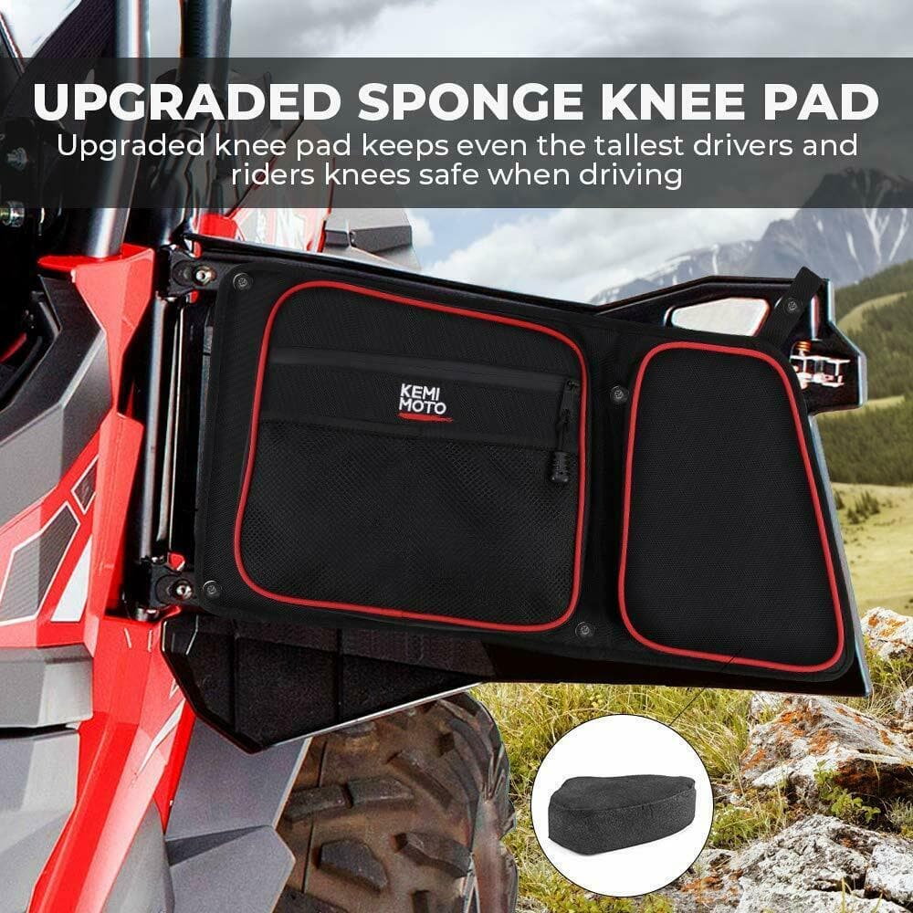 Photo of Rear Side Door Bags Knee Pad for Polaris RZR XP 4 1000/4 900/4 Door Turbo by Kemimoto - Premium for UTVs / Side by Sides