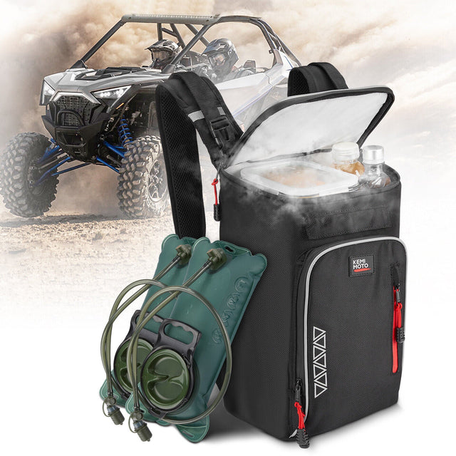 Photo of Updated Center Shoulder Console Bag W/Cooler Bag for Polaris/Can-Am by Kemimoto - Premium for UTVs / Side by Sides