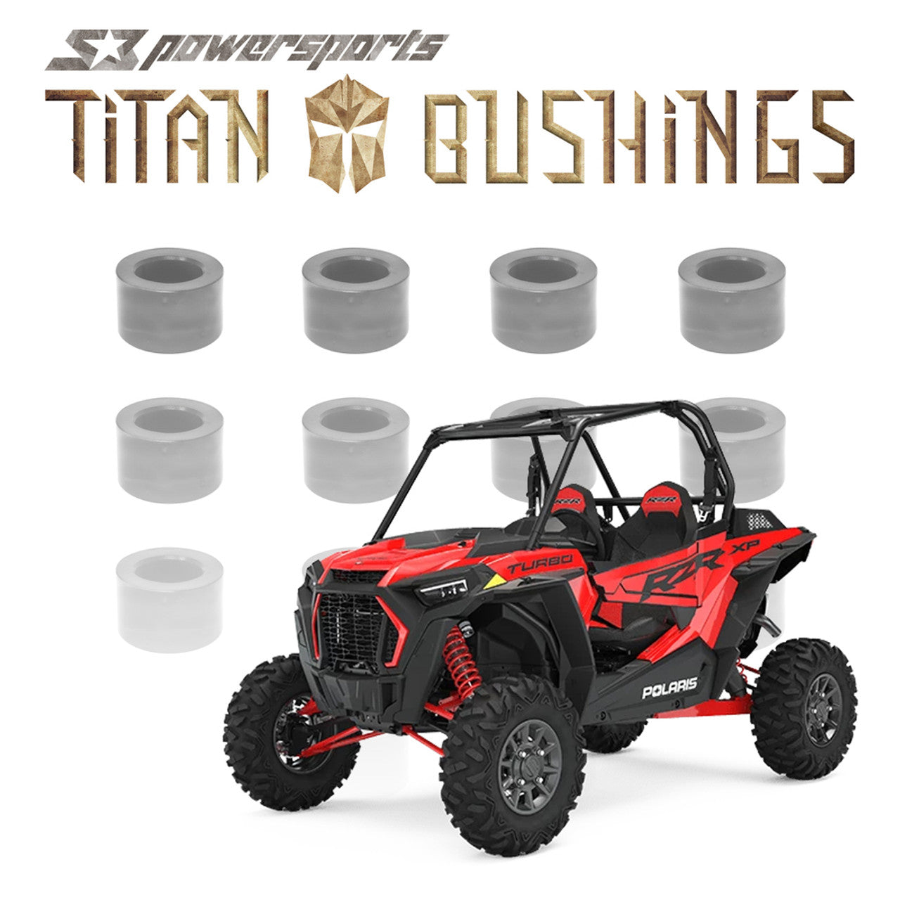 Photo of S3 Power Sports Polaris RZR XP 1000 / Turbo A-Arm Bushing Kits by S3 Powersports - Premium Bushing Kits for UTVs / Side by Sides