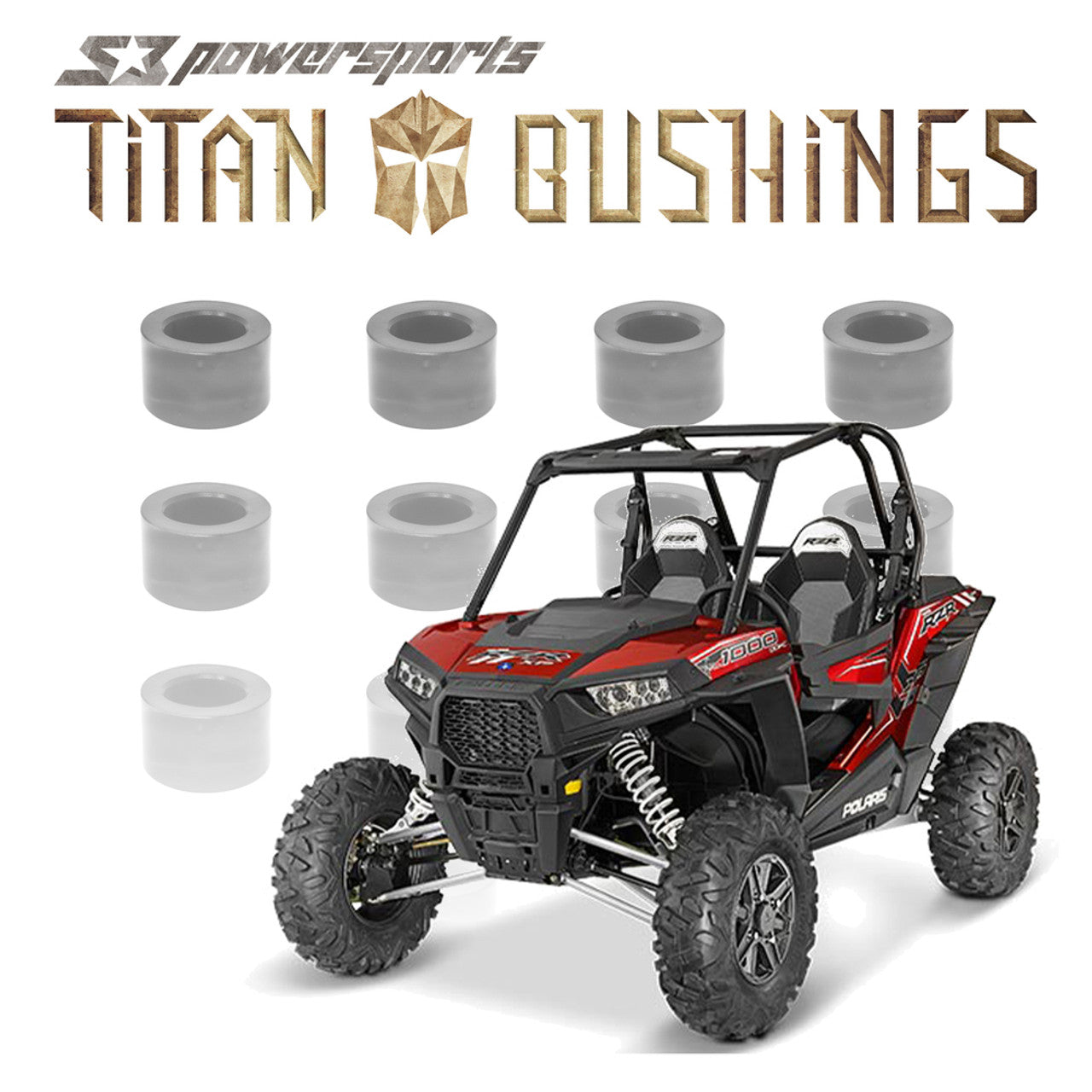 Photo of S3 Power Sports Polaris RZR XP 1000 / Turbo A-Arm Bushing Kits by S3 Powersports - Premium Bushing Kits for UTVs / Side by Sides