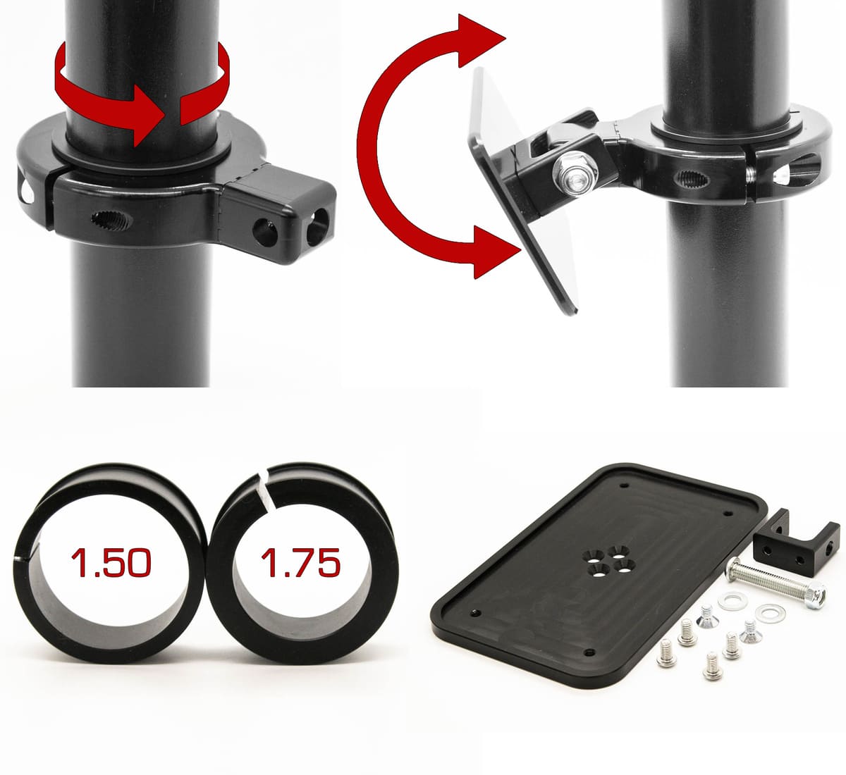 Photo of SDI Accessory Mount - Light Bar Mount With .402 Diameter Hole by SDI - Premium for UTVs / Side by Sides