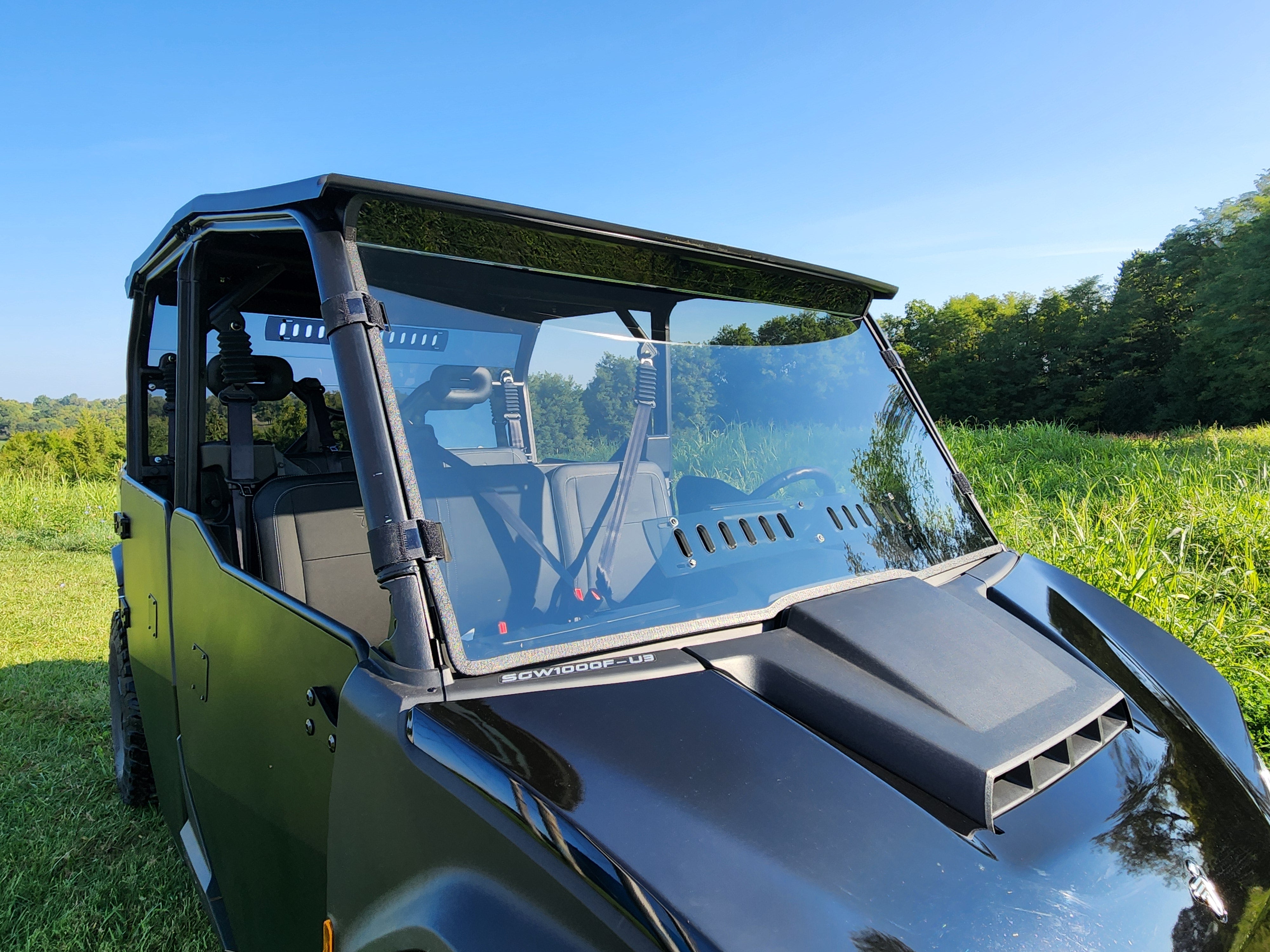 Photo of Segway UT10 Crew 1-Piece Front Windshield with Light Tint by 3 Star UTV - Premium Windshields for UTVs / Side by Sides