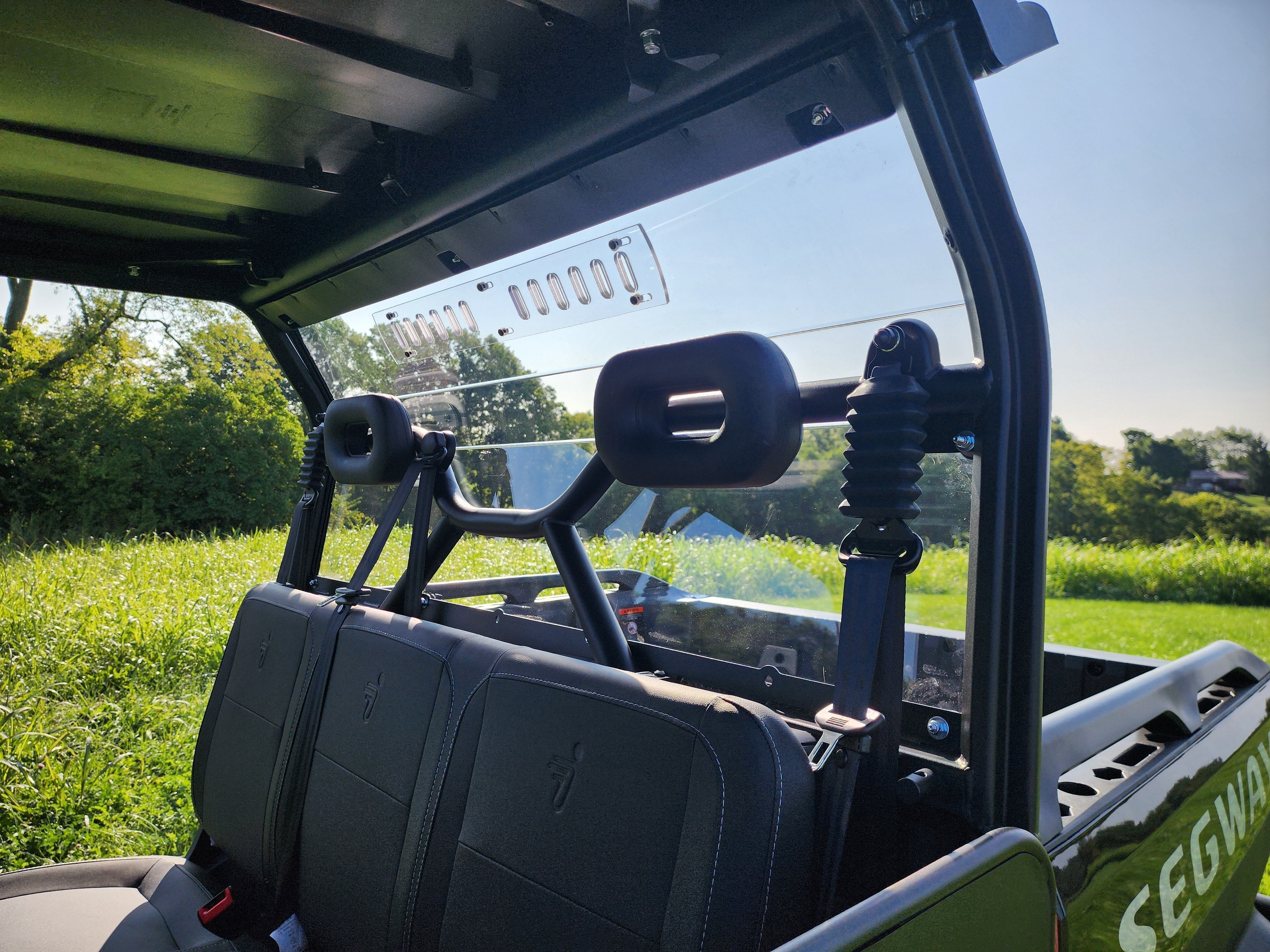 Photo of Segway UT10 Crew 1-Piece Rear Windshield with Tint Options by 3 Star UTV - Premium Windshields for UTVs / Side by Sides