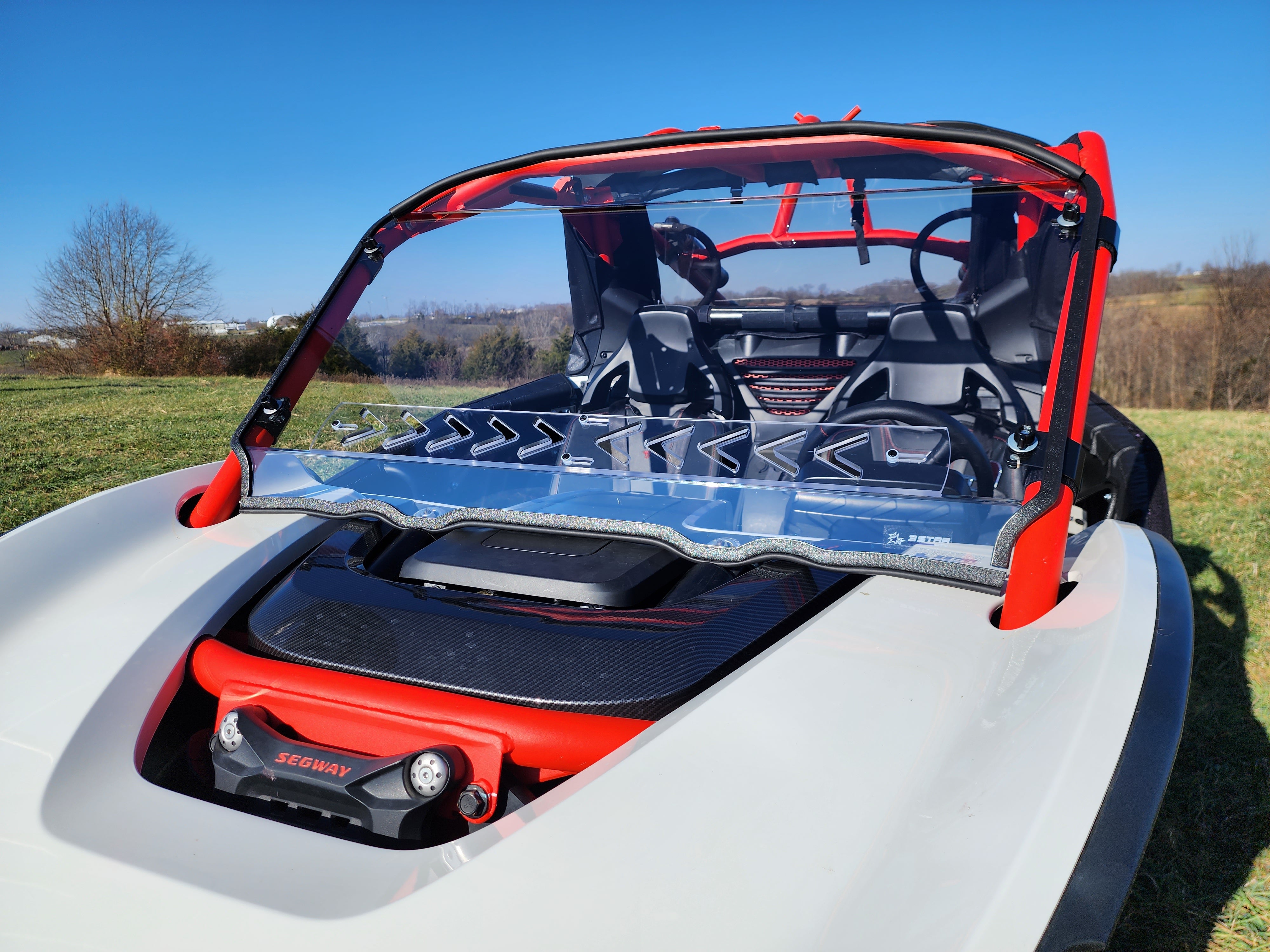 Photo of Segway Villain - 1 Pc General-Purpose Windshield with Clamp & Vent Options by 3 Star UTV - Premium Windshields for UTVs / Side by Sides