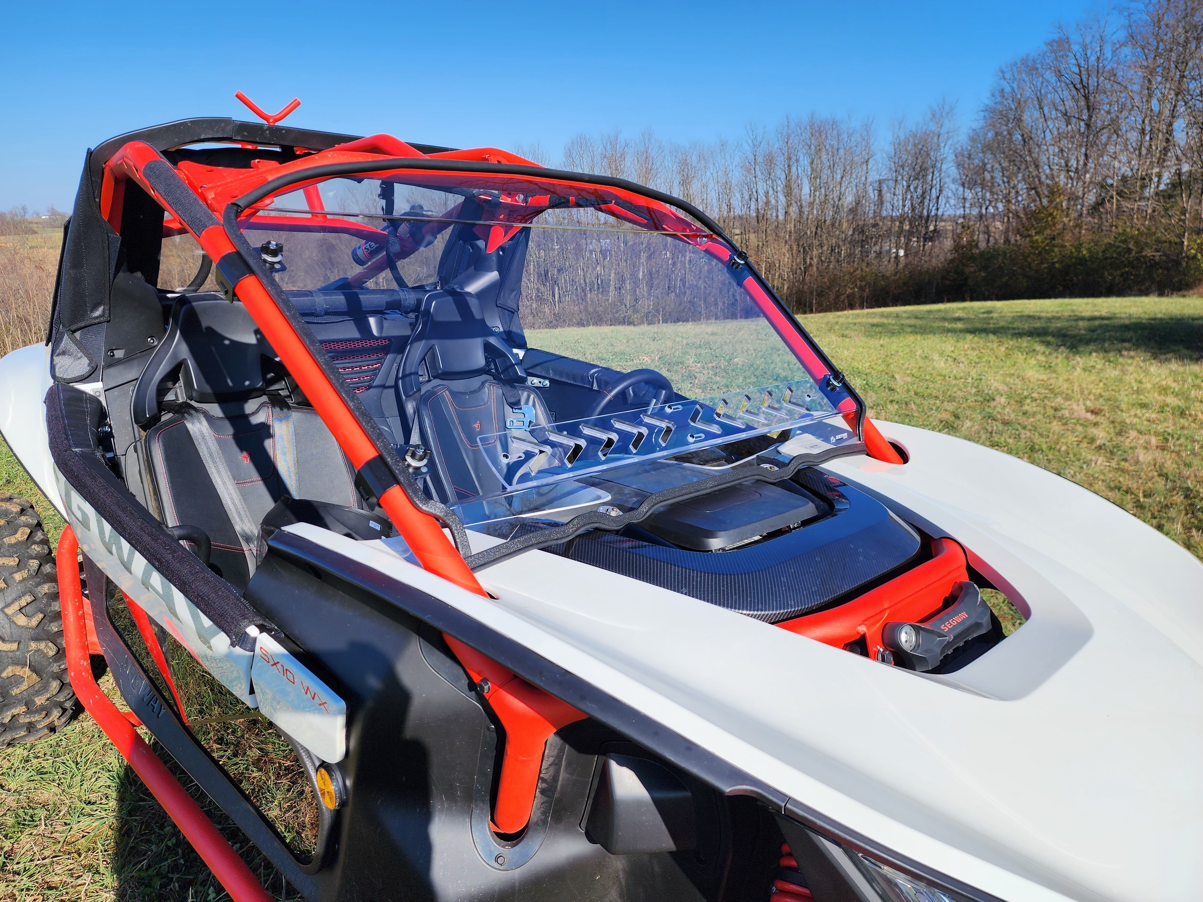 Photo of Segway Villain - 1 Pc General-Purpose Windshield with Clamp & Vent Options by 3 Star UTV - Premium Windshields for UTVs / Side by Sides