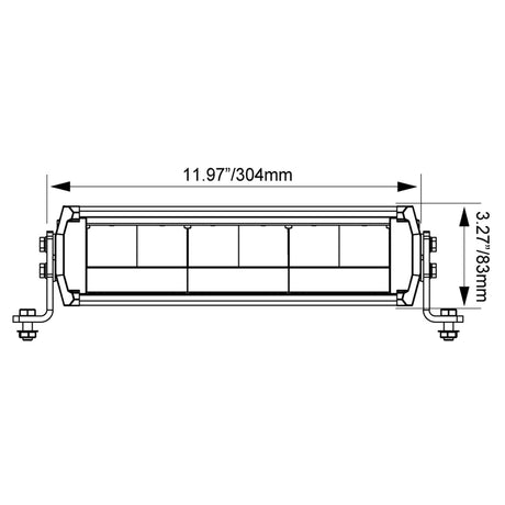 Photo of 12" Shocker Dual Action LED Light Bar | Race Amber Elliptical by Vision X Off-Road - Premium LED Light Bar for UTVs / Side by Sides