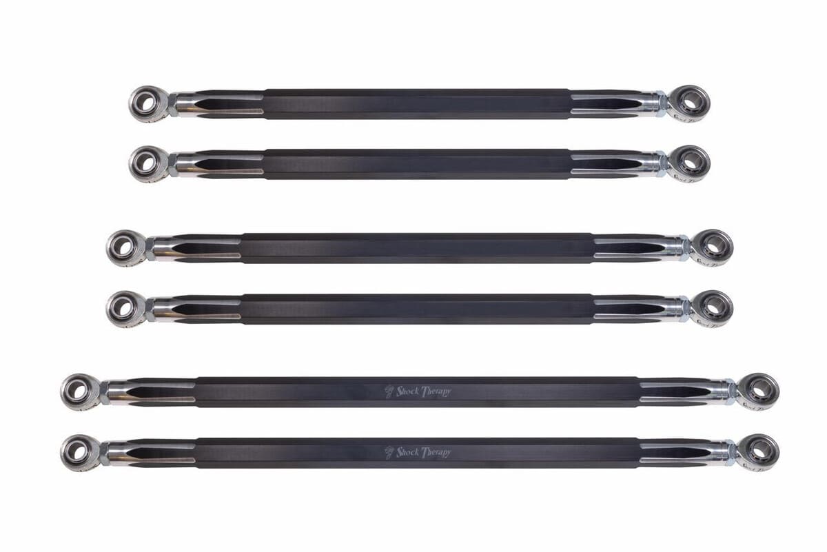 Photo of Can-Am Maverick R Radius Rod Kit by Shock Therapy - Premium Radius Rods & Plates for UTVs / Side by Sides