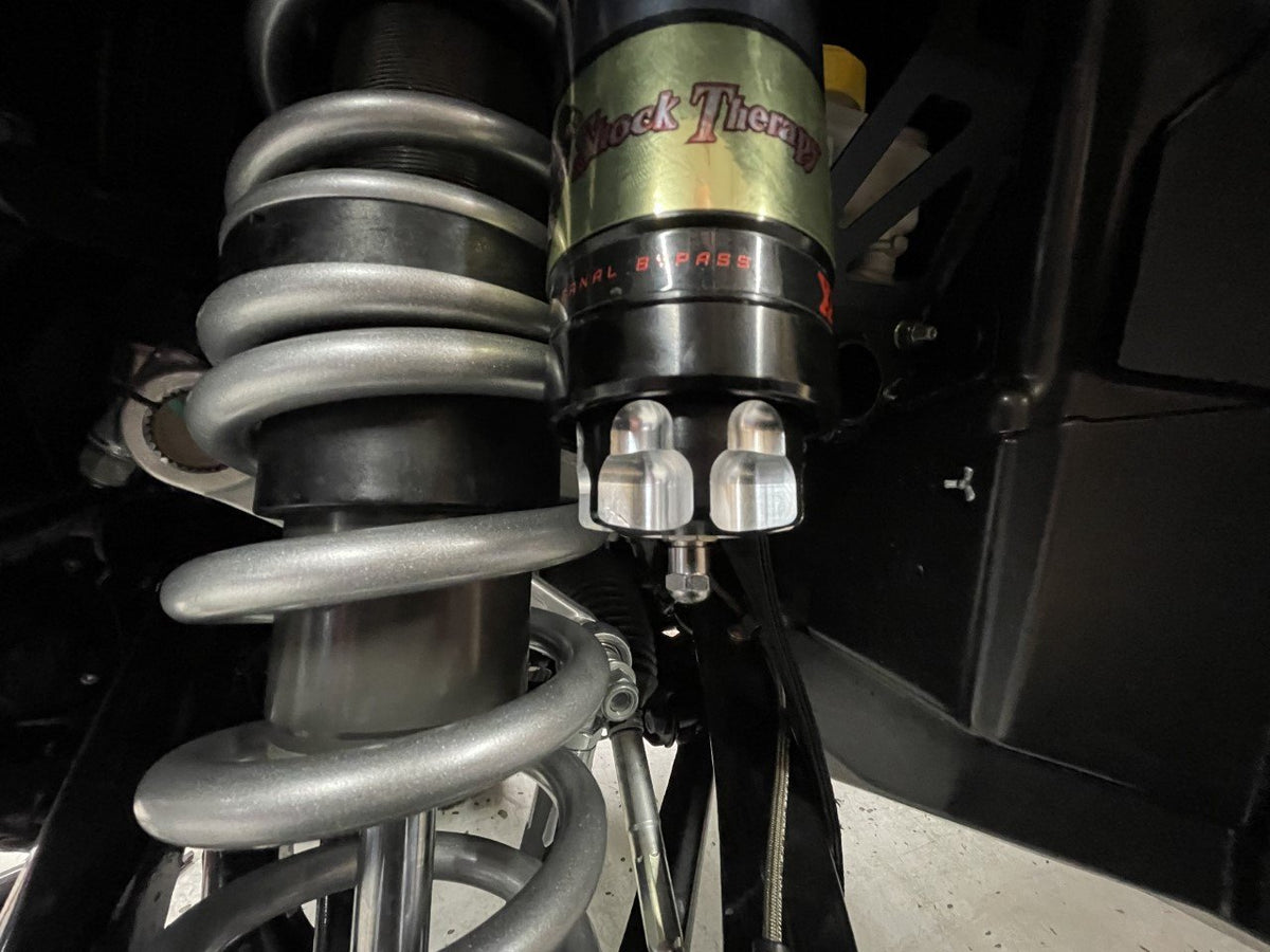Photo of Billet Reservoir Caps for Fox Shocks with 2.0" / 2.5" Reservoir Bodies by Shock Therapy - Premium Shocks, Springs, & Accessories for UTVs / Side by Sides
