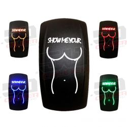 Photo of "Show Me Your" Waterproof Rocker Switch by 50 Caliber Racing - Premium Rocker Switches for UTVs / Side by Sides