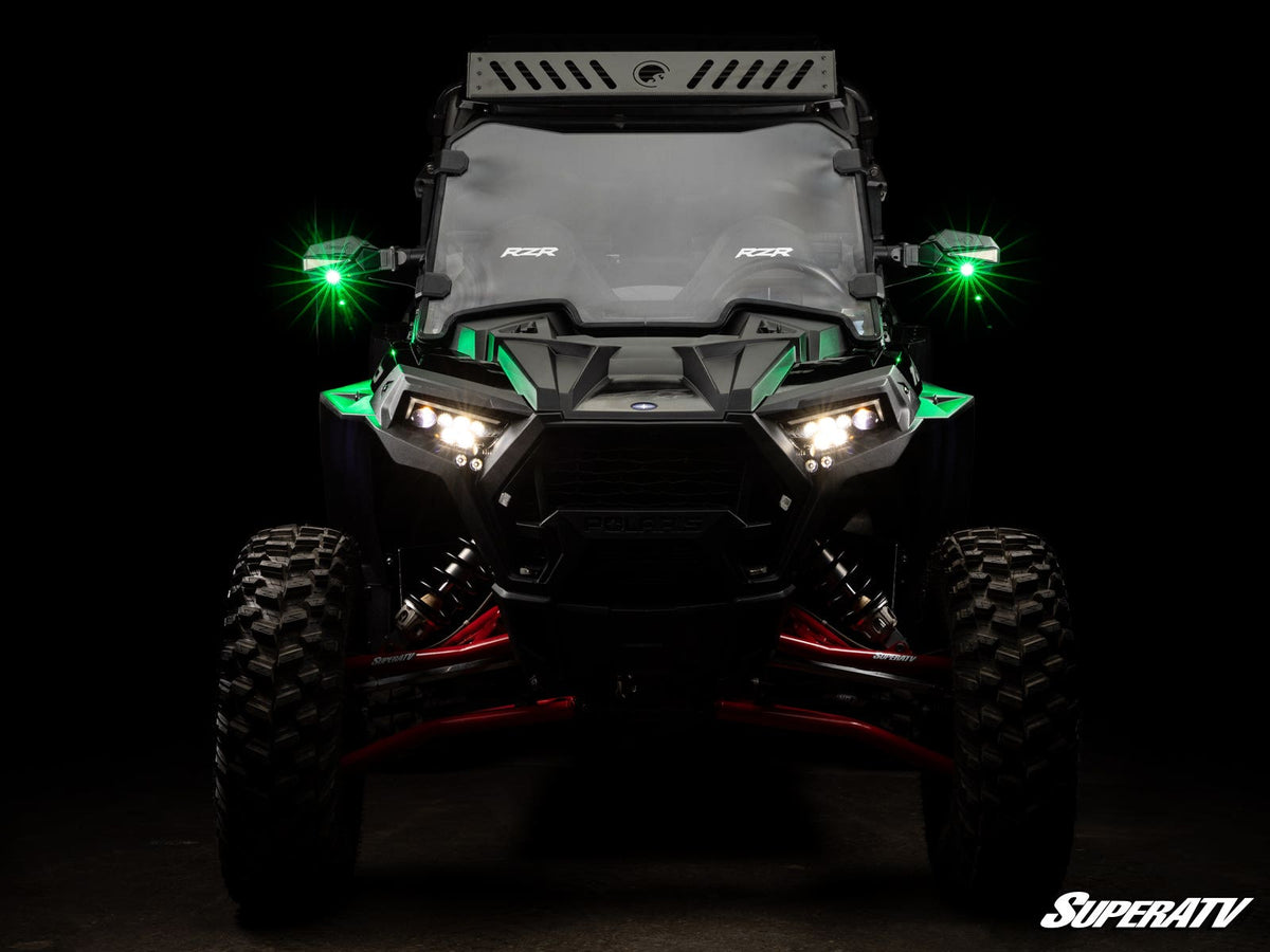 Photo of SuperATV Kawasaki Lighted Side-View Mirrors by SuperATV - Premium Mirrors for UTVs / Side by Sides