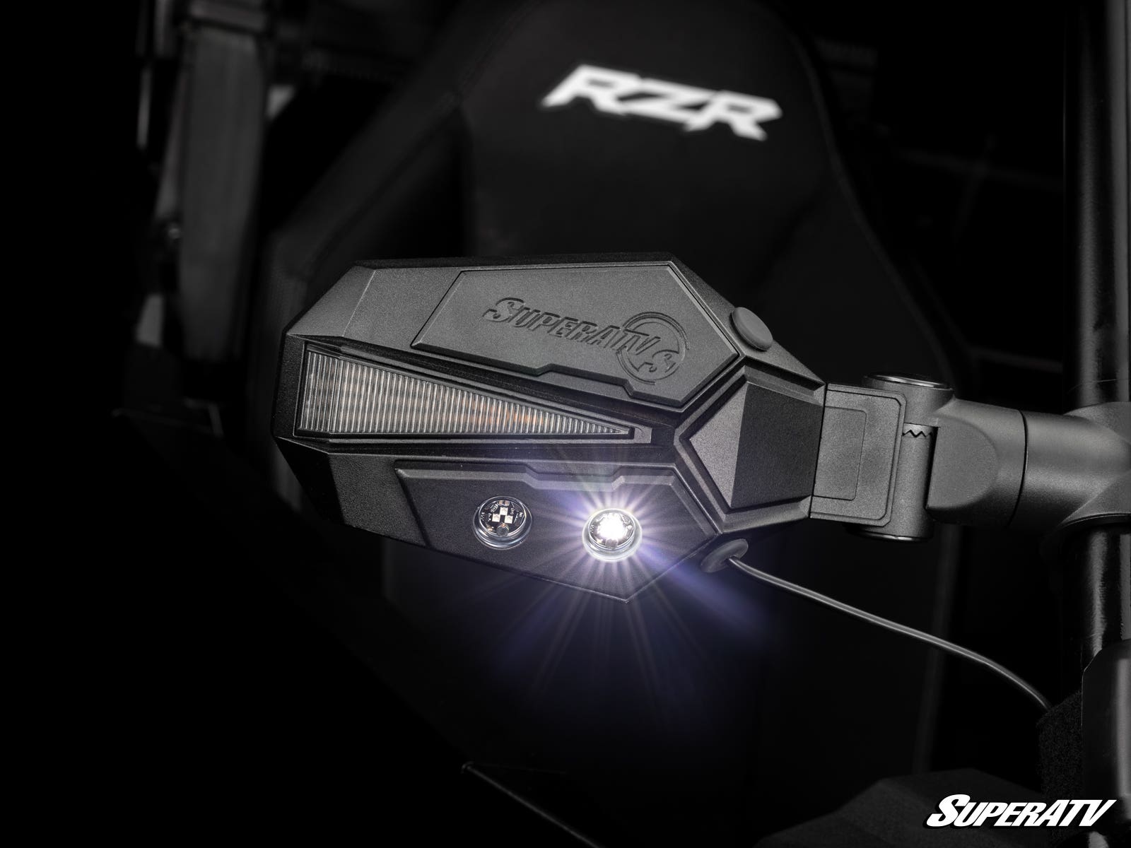 Photo of SuperATV Arctic Cat Lighted Side-View Mirrors by SuperATV - Premium Mirrors for UTVs / Side by Sides