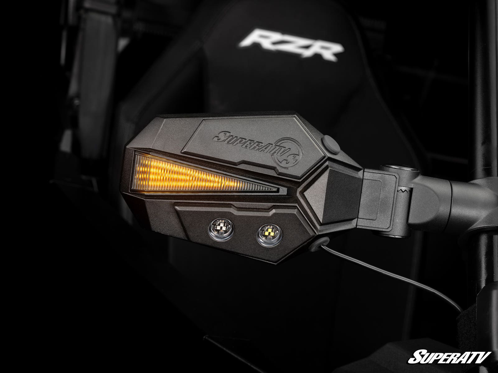 Photo of SuperATV Arctic Cat Lighted Side-View Mirrors by SuperATV - Premium Mirrors for UTVs / Side by Sides