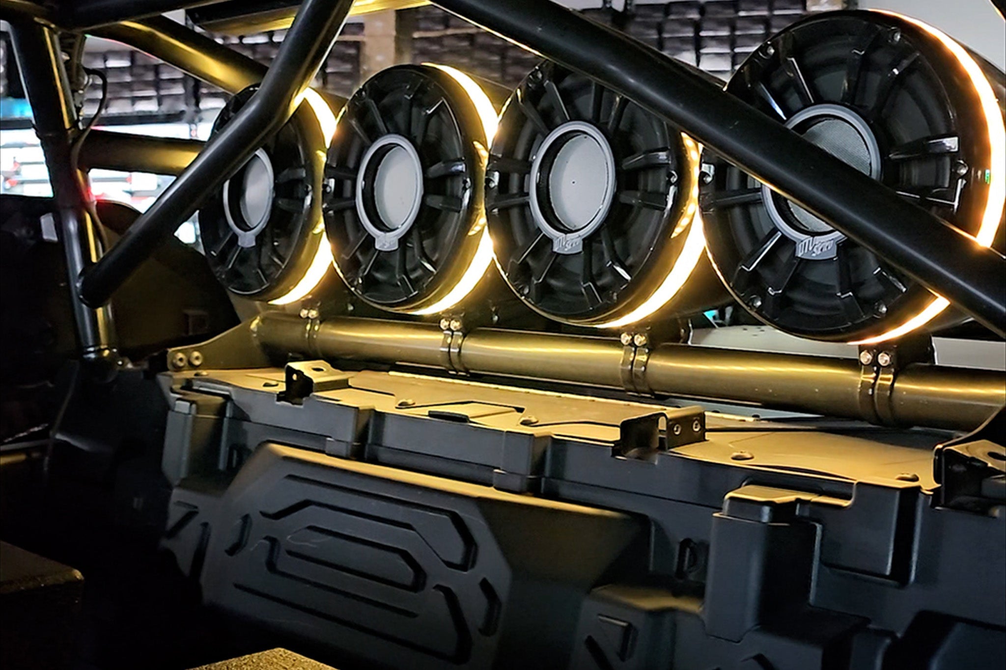 Photo of RZR® Pro Series Rear Speaker Bar | UTVS-PRO-SPK-BAR by UTV Stereo - Premium Speaker Mounting Bar for UTVs / Side by Sides