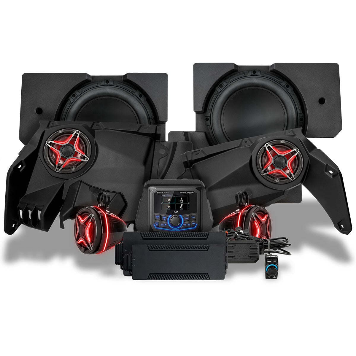 SSV Works '17-'25 Can-Am Maverick X3, Phase-5 V-Spec 6-Speaker 1650watt System With JVC