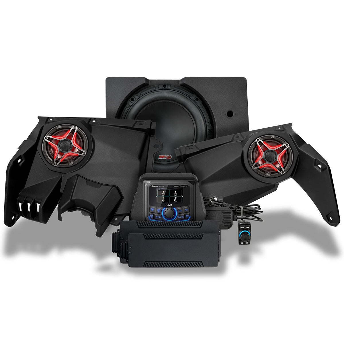 SSV Works '17-'25 Can-Am X3 Phase-3 V-Spec 3-Speaker 1650watt System With JVC
