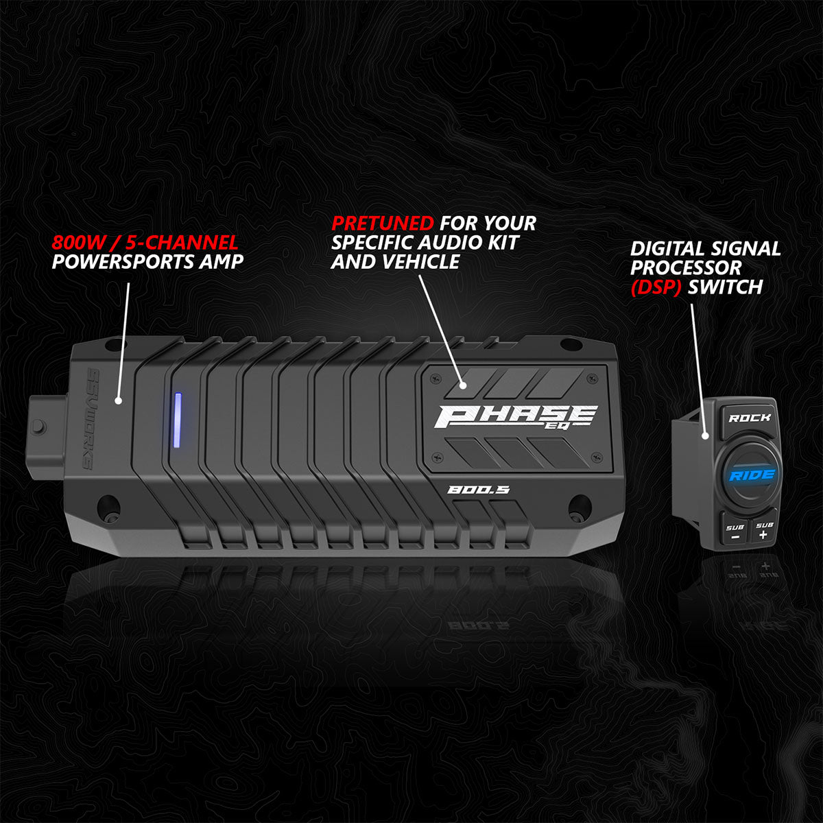 SSV Works '17-'25 Can-Am X3 Phase-4 A-Spec 5-Speaker 800watt System With JVC