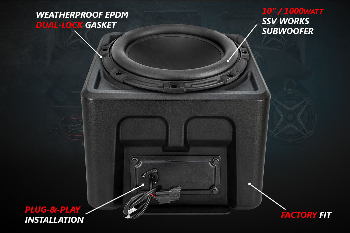 SSV Works '18-'24 Polaris Ranger XP 1000 V-Spec 3-Speaker Audio System w/JVC