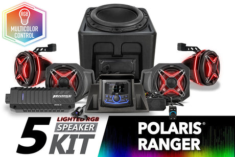 SSV Works '18-'24 Polaris Ranger XP 1000 V-Spec 5-Speaker Audio System With JVC