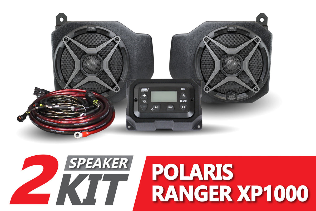 SSV Works '18+ Polaris Ranger XP 1000 2-Speaker Audio System