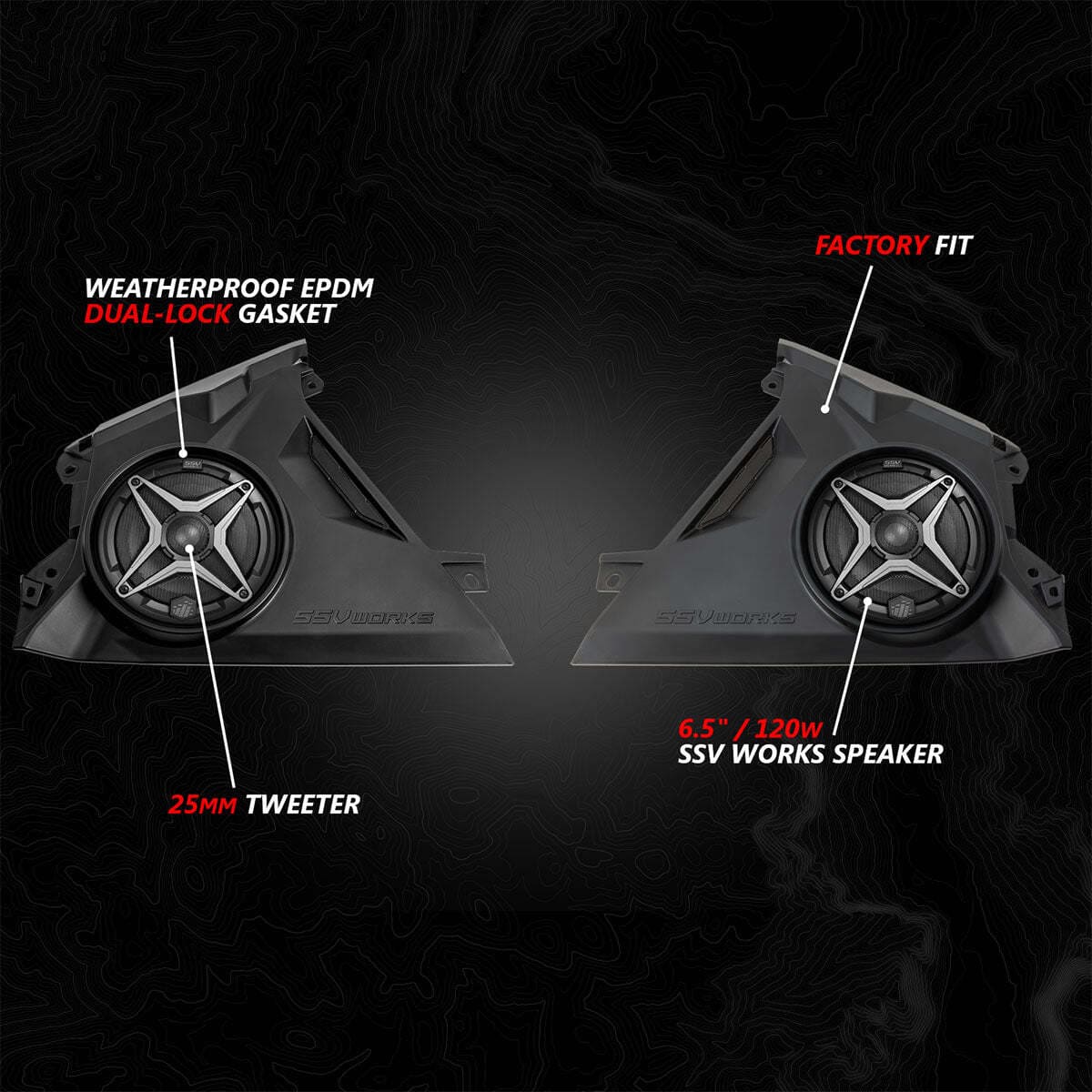 SSV Works '24-'25 Can-Am Maverick R Phase-4 A-Spec 800watt 5-Speaker System