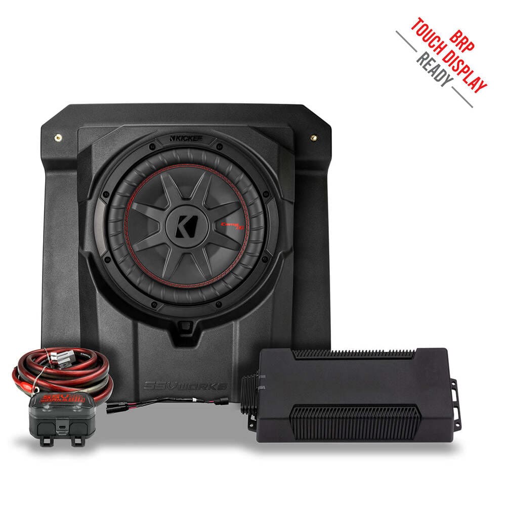 SSV Works '24-'26 Can-Am Maverick R 4 Seater Rear Seat Plug & Play Dual Subwoofer Add-On Kit