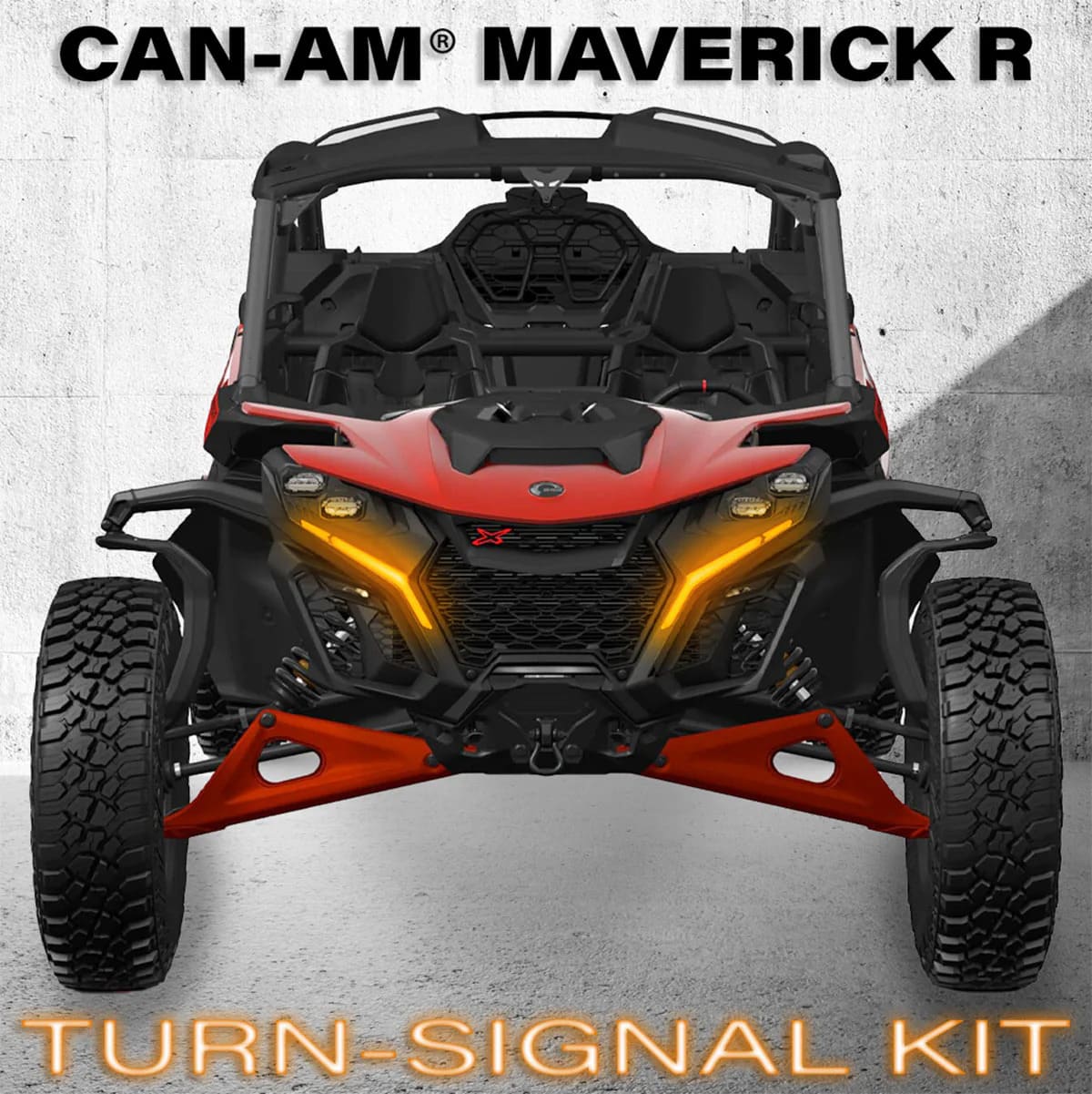 Switch Works Can-Am Maverick R Sequential Front Fang Lights w/Taillight Integration Plug-&-Play Turn-Signal Kit
