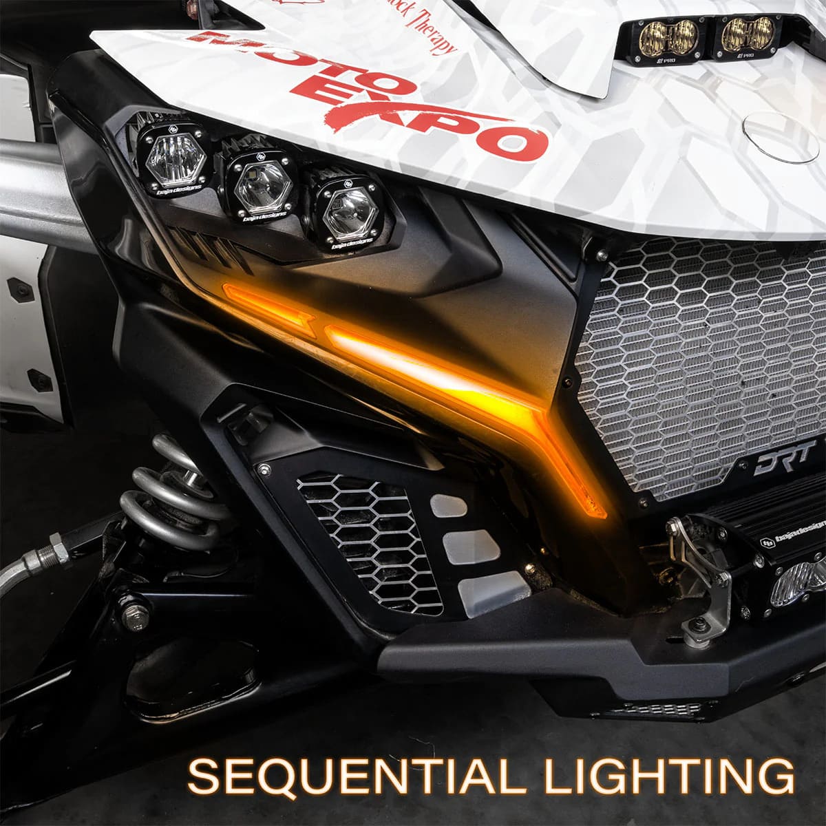 Switch Works Can-Am Maverick R Sequential Front Fang Lights w/Taillight Integration Plug-&-Play Turn-Signal Kit