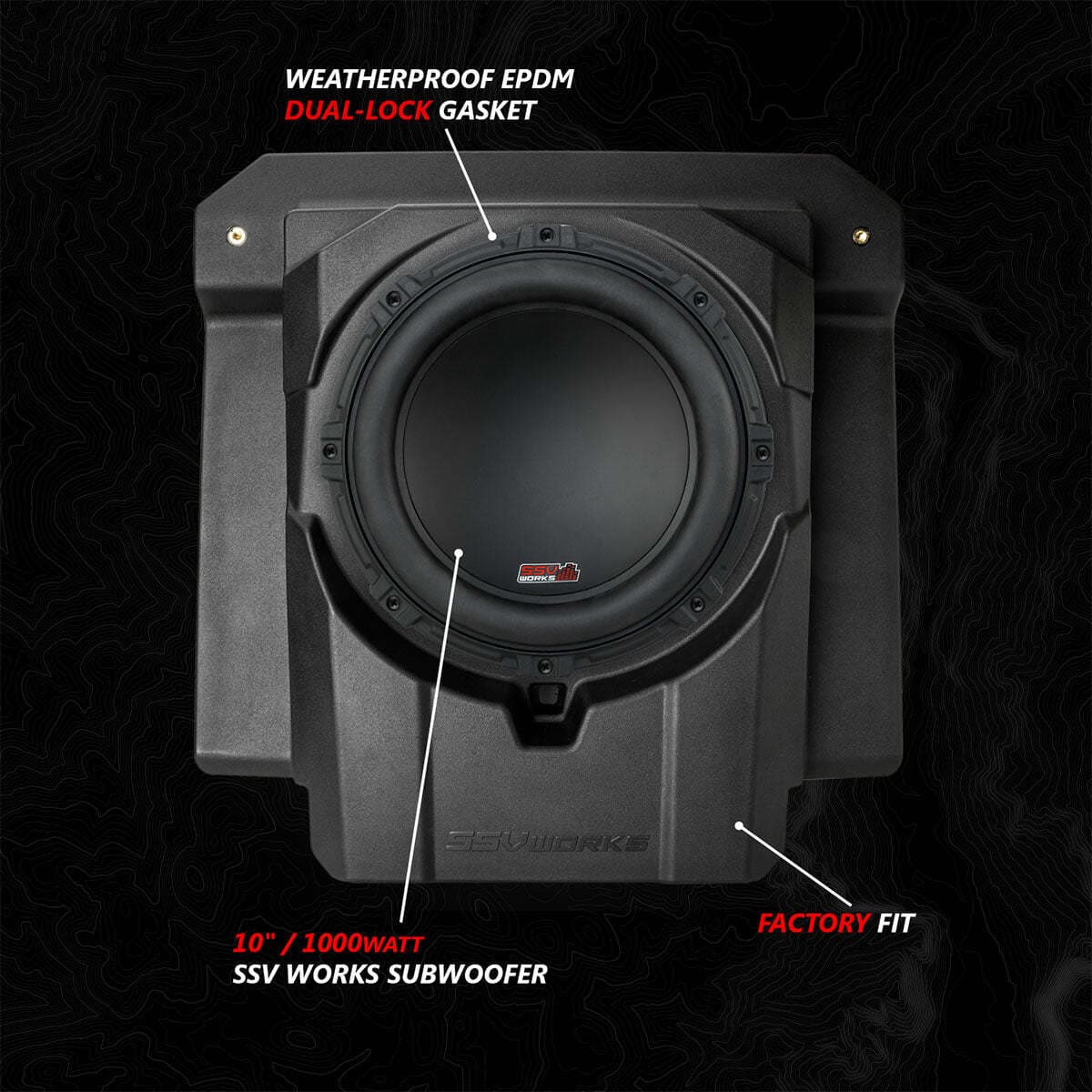 SSV Works '24-'25 Can-Am Maverick R Phase-4 V-Spec 1650watt 5-Speaker Stereo System
