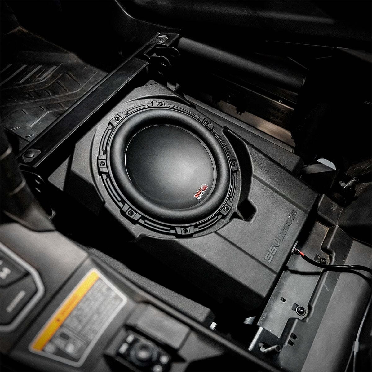 SSV Works '24+ Can-Am Maverick R Under-Seat LH/ RH 10" Subwoofer Enclosure