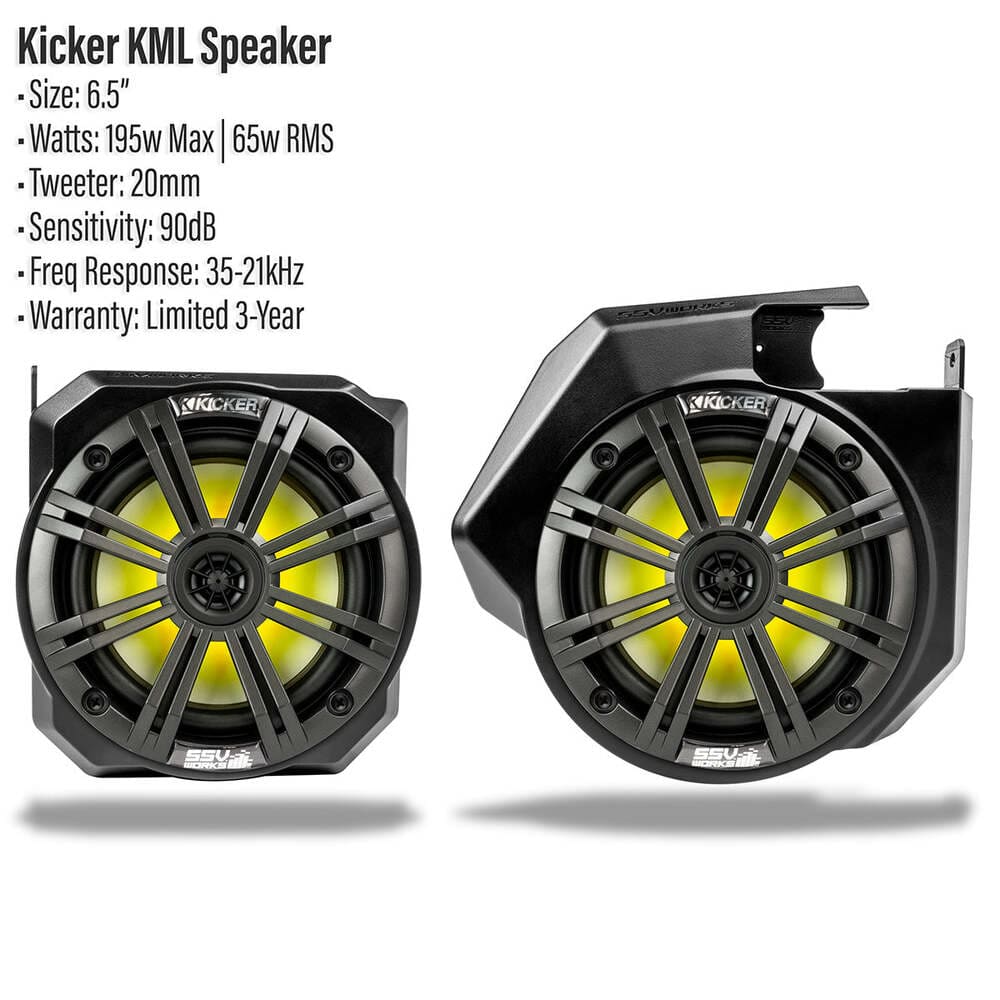 SSV Works '25-'26 Polaris RZR Pro R Front 6.5" Dash Speaker Pods