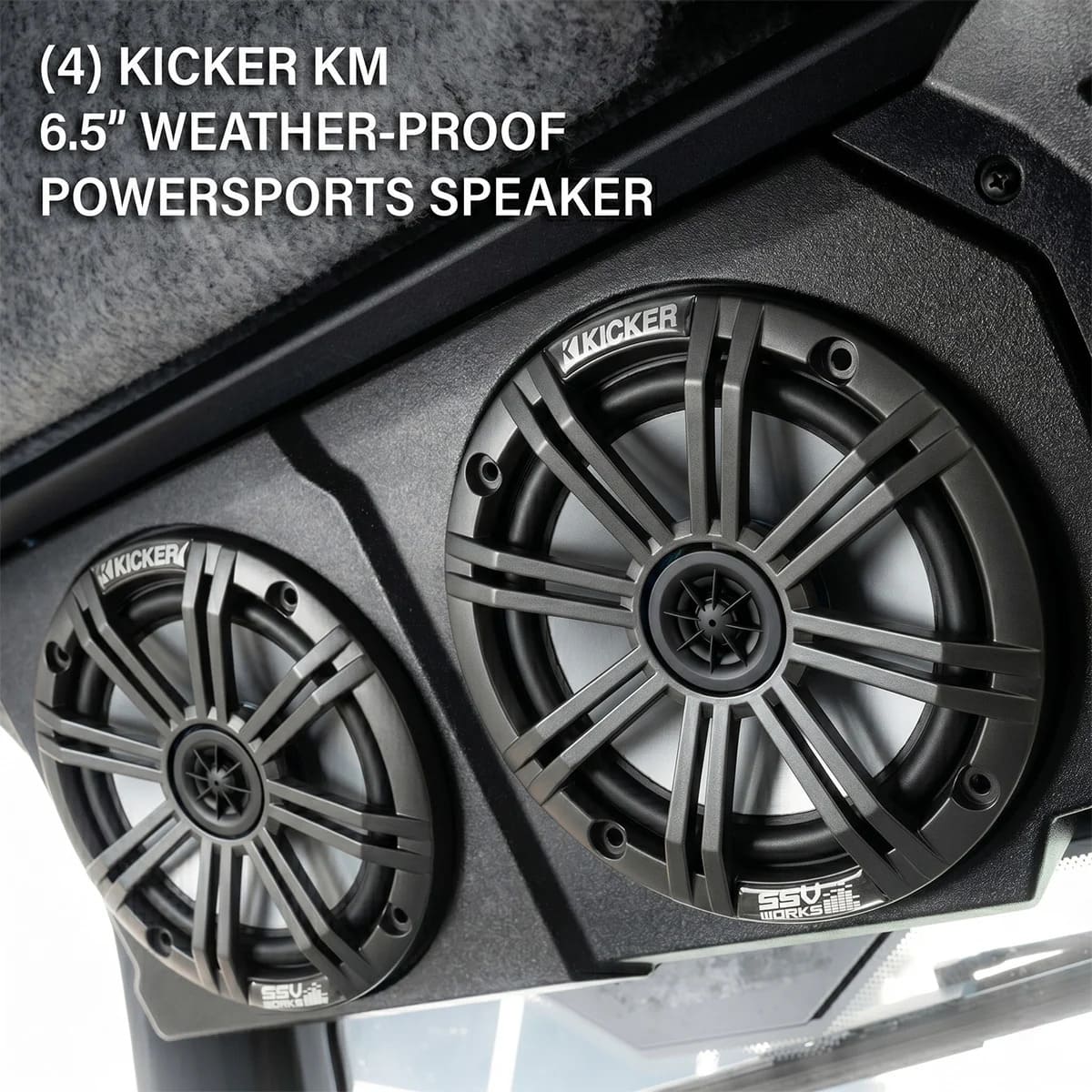 SSV Works Can-Am Defender HD10/HD11 MRB4 Kicker KM 4-Speaker Overhead Bluetooth Sound Bar