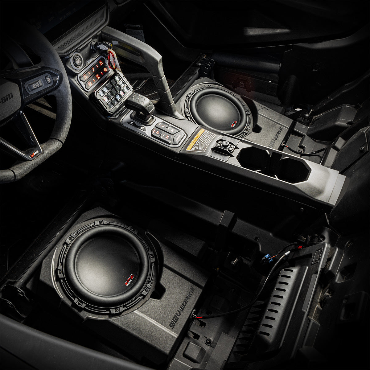SSV Works '24-'26 Can-Am Maverick R Phase-6 K-Spec 1400watt 6-Speaker Stereo System With Kicker Horns