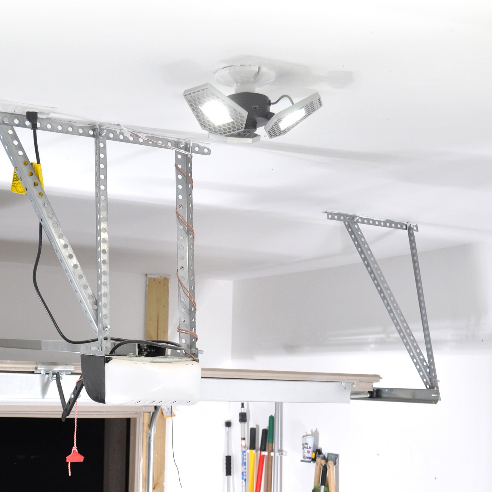 Photo of TRiLIGHT - Motion Activated Garage Ceiling Light by STKR Concepts - Premium Ceiling Light for UTVs / Side by Sides