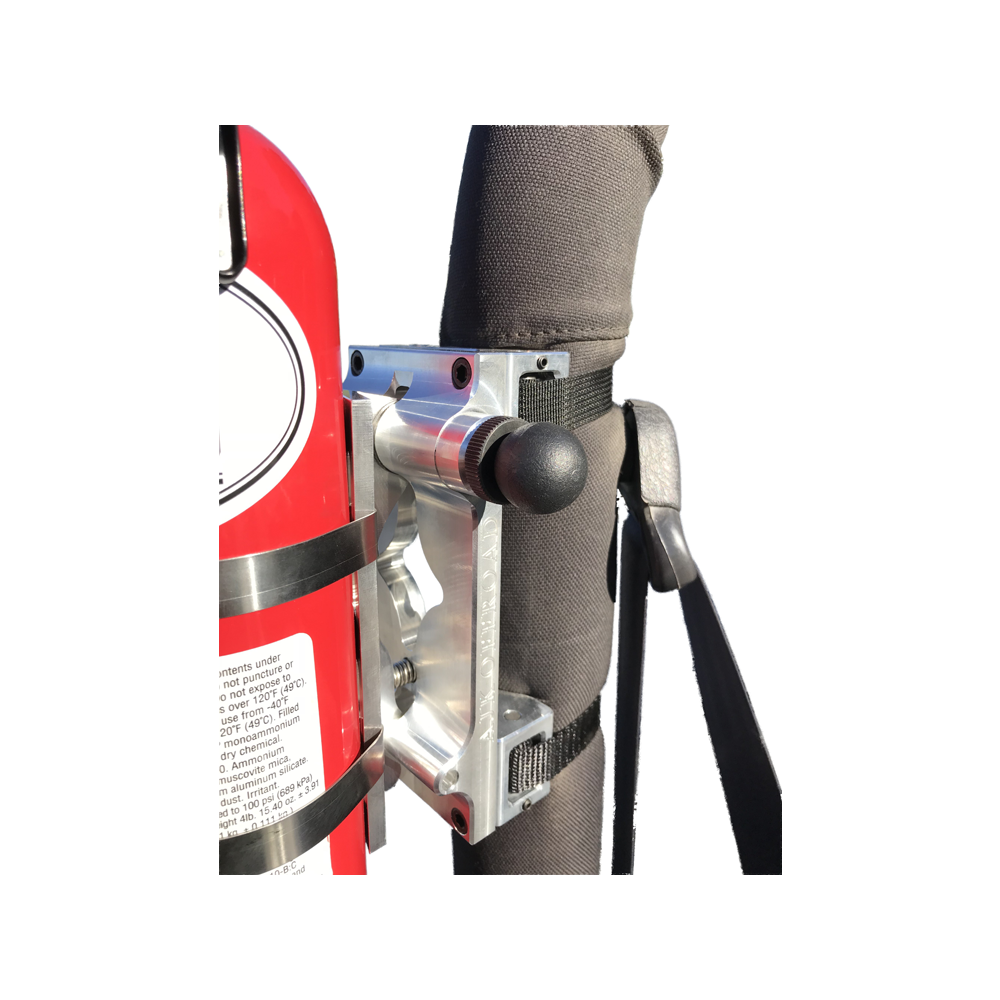 Photo of Quick Shot Fire Extinguisher Mount - Quick Release - Truck, Jeep, ATV, SXS Part by AJK Offroad - Premium for UTVs / Side by Sides