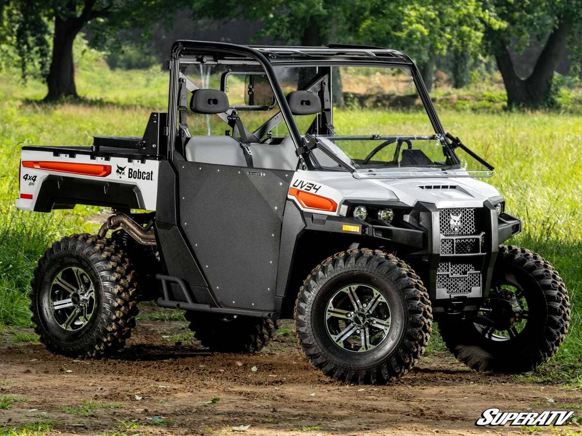 SuperATV Bobcat UV34 Scratch Resistant Flip Down Windshield