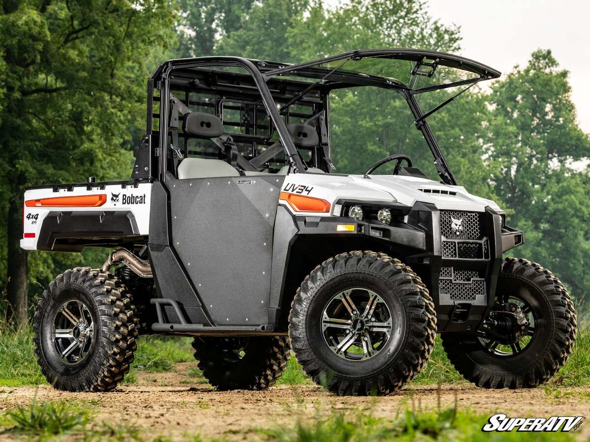 SuperATV Bobcat UV34 Scratch-Resistant Flip Windshield