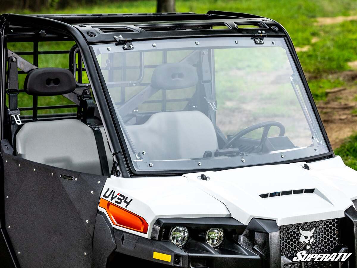 SuperATV Bobcat UV34 Scratch-Resistant Flip Windshield